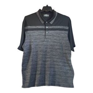 Ben Hogan Mens Golf Shirt Black Heathered Grey Size 2XL